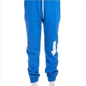 Blue Joggers with Logo Detail